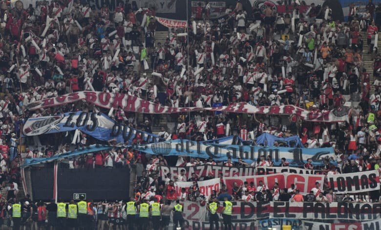 La multitud de hinchas de River en Belo Horizonte