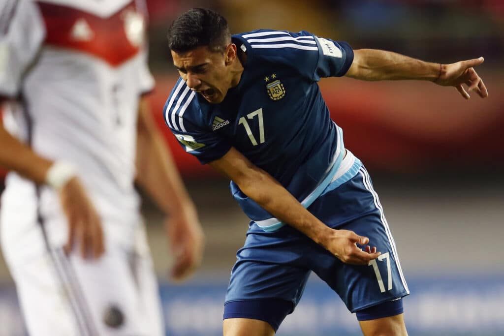 Germán Berterame en el Mundial Sub17 de Chile 2015.