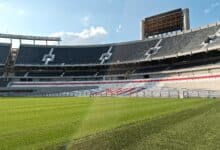 El estado del campo de juego del Estadio Monumental después de los recitales de Paul McCartney