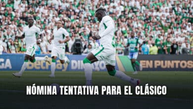 Nómina Atlético Nacional vs. DIM Copa