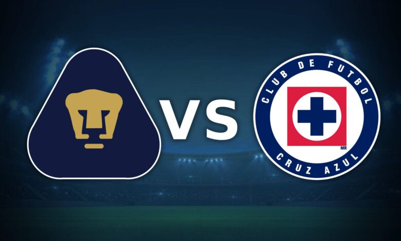 Pumas vs Cruz Azul por la J14 del futbol mexicano.