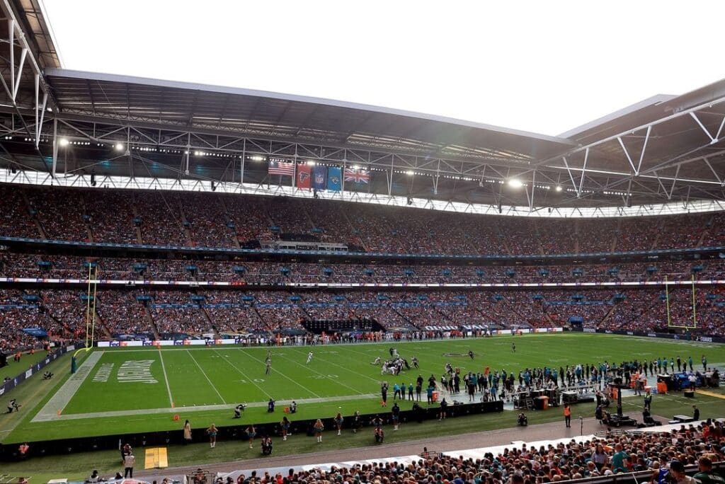 Wembley Stadium es el lugar que más partidos de la NFL albergó por fuera de Estados Unidos.