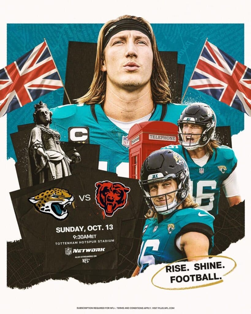 Jacksonville Jaguars es uno de los equipos que más partidos de NFL jugó en Inglaterra. Este domingo, lo hará ante Chicago Bears.