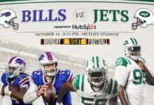 New York Jets vs Buffalo Bills será el cierre de la Semana 6 de la NFL.