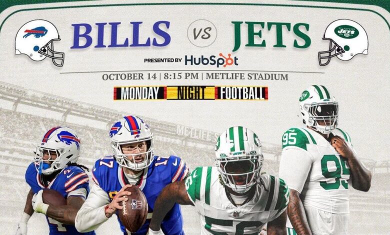 New York Jets vs Buffalo Bills será el cierre de la Semana 6 de la NFL.