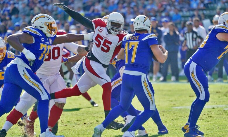 Arizona Cardinals vs Los Ángeles Chargers será el partido final de la Semana 7 de la NFL.