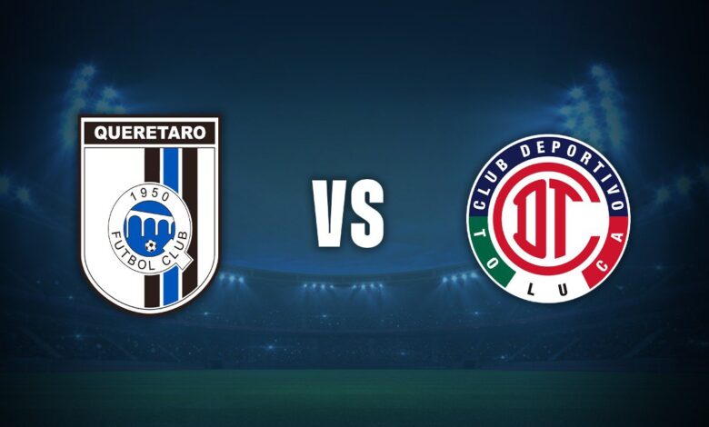 queretaro vs toluca: estadisticas en vivo