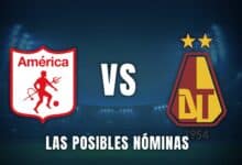 América de Cali vs. Tolima Liga BetPlay 2024 nóminas