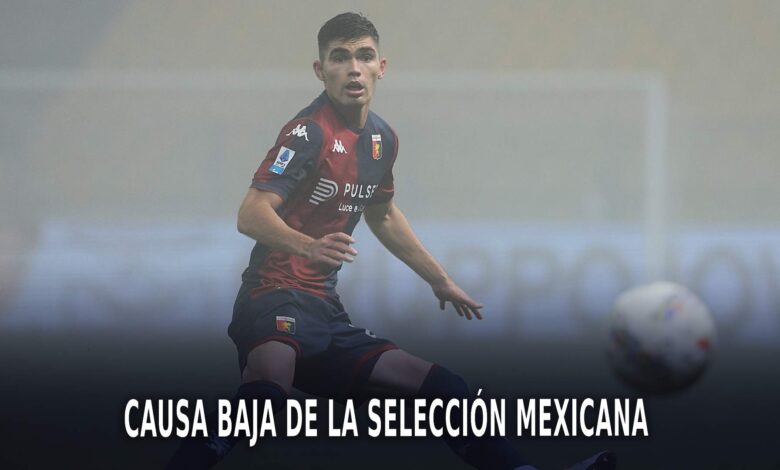 Johan Vásquez causa baja de la Selección Mexicana.