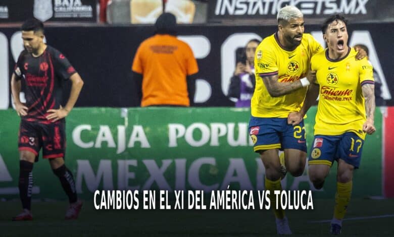 América vs Toluca: cambios en el XI titular del combinado azulcrema.