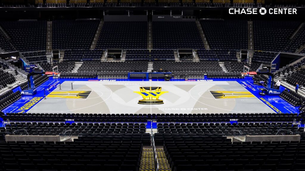 Así estará cubierto el Chase Center para el encuentro entre Golden State Warriors vs Dallas Mavericks por la Emirates NBA Cup 2024.