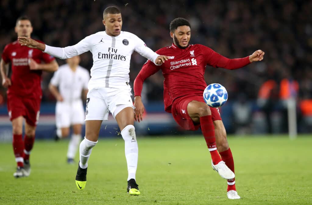 Kylian Mbappé Paris Saint-Germain v Liverpool