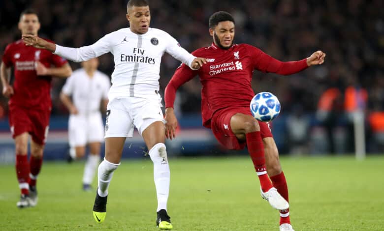 Kylian Mbappé Paris Saint-Germain v Liverpool