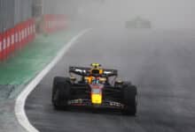 Checo Pérez en el circuito de Interlagos.