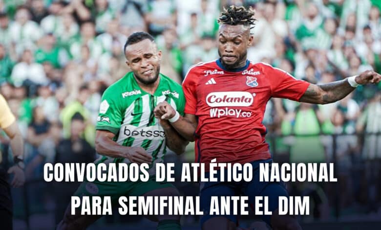 Medellín vs. Atlético Nacional Copa BetPlay 2024 convocados