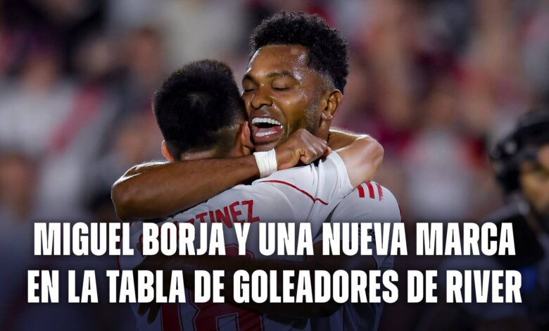 Miguel Borja alcanzó una nueva marca entre los goleadores históricos de River