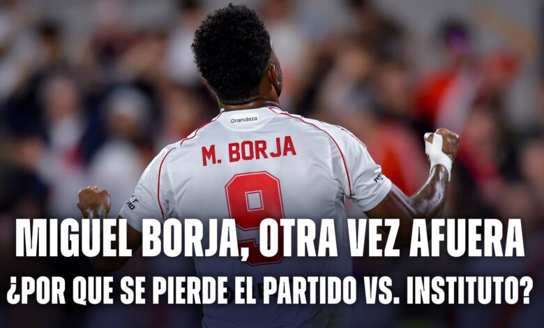 Miguel Borja se perderá el partido de River vs. Instituto