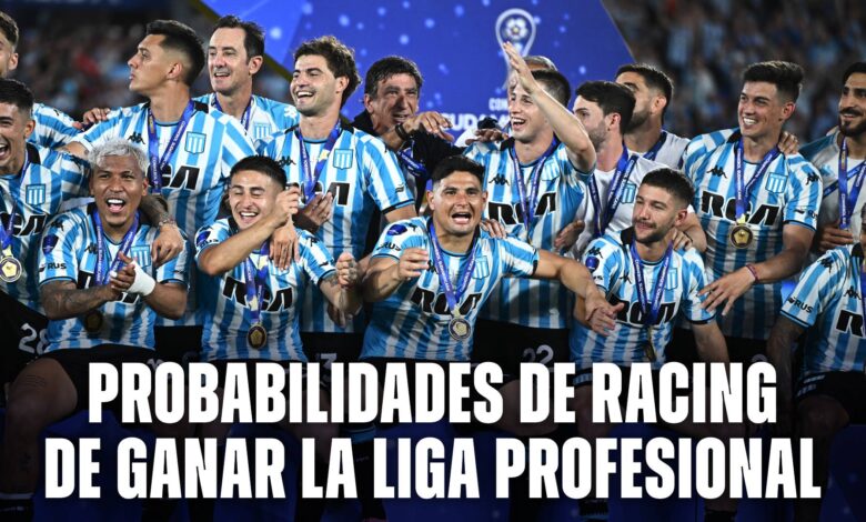 Probabilidades de Racing de ganar la Liga Profesional 2024