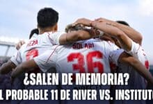 Probable formacion de River vs. Instituto