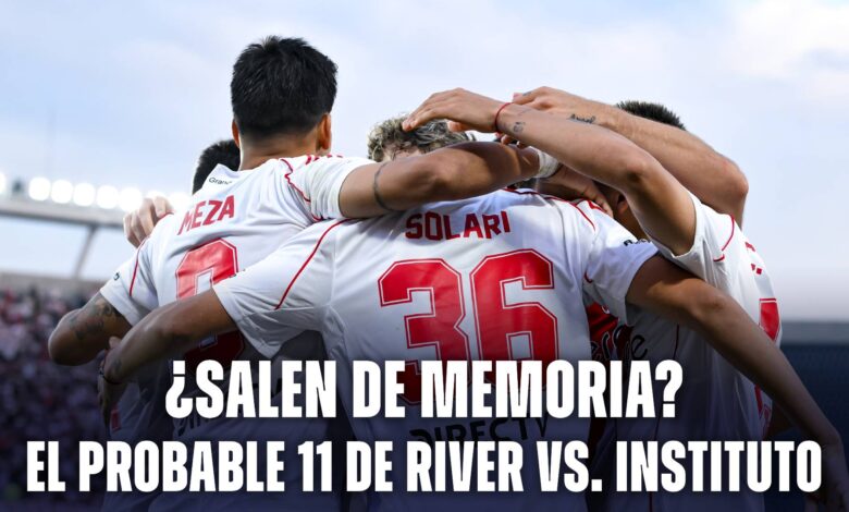 Probable formacion de River vs. Instituto