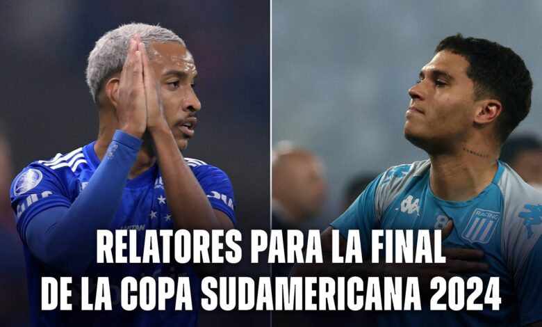 Los relatores para la final entre Racing vs. Cruzeiro