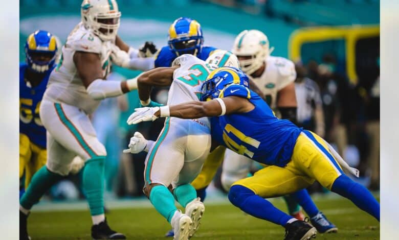 Los Ángeles Rams vs Miami Dolphins será el cierre de la Jornada 10 de la NFL.