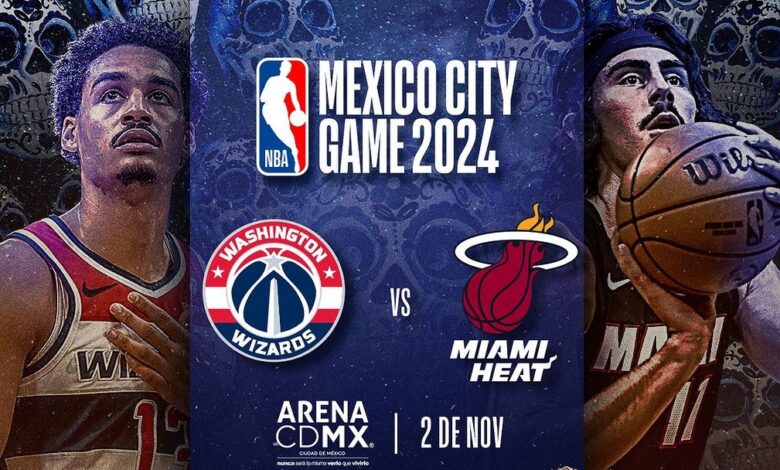 Washington Wizards vs Miami Heat será el partido de la NBA que se disputará en México.