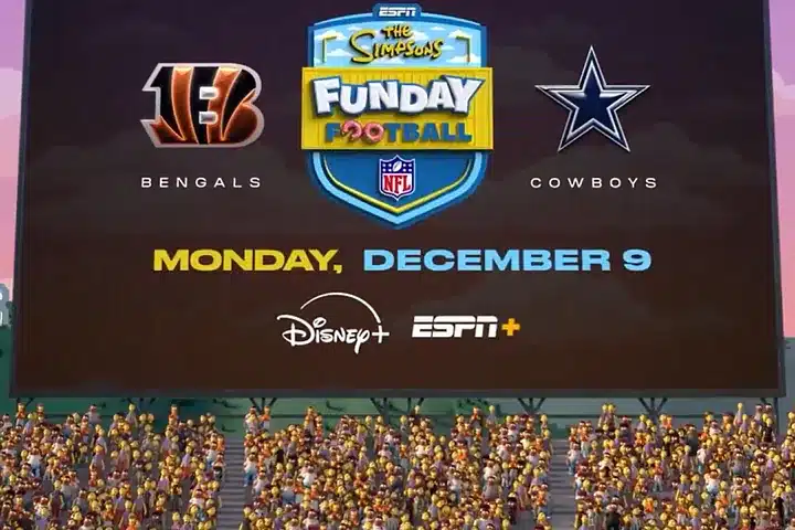 La NFL estará junto a los Simpson este lunes en el encuentro entre Dallas Cowboys vs Cincinnati Bengals. 