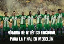 Atlético Nacional vs. Tolima Liga BetPlay nómina