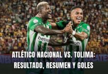 Atlético Nacional vs. Tolima Liga BetPlay resumen