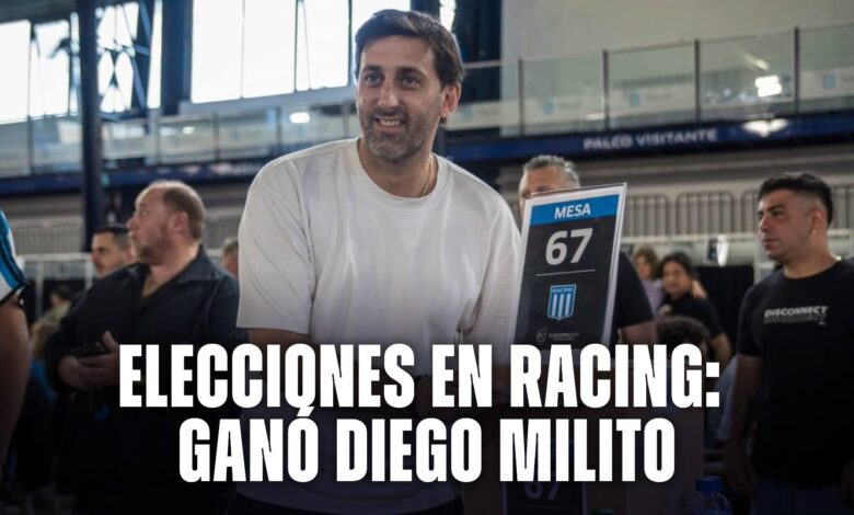 Elecciones en Racing: Diego Milito es nuevo presidente