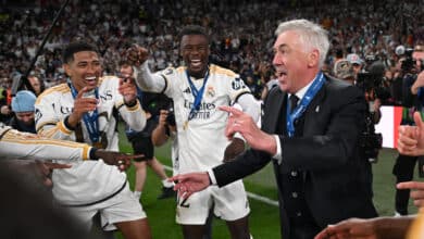 ancelotti con real madrid, lideran la tabla de posiciones de la champions league