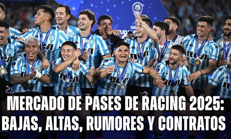 El mercado de pases de Racing Club 2025, en vivo: todas las novedades de La Academia.