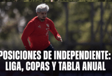 Las posiciones de Independiente en la liga, Sudamericana y Tabla anual.