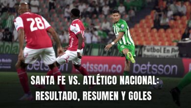 Santa Fe vs. Atlético Nacional Liga BetPlay resumen