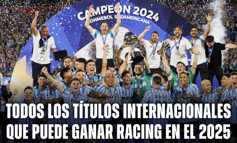 Todos los títulos internacionales que puede ganar Racing en el 2025