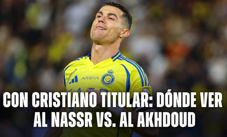 Cristiano Ronaldo titular en Al Nassr vs. Al Akhdoud