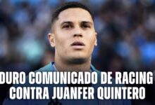 Racing emitió un duro comunicado contra Juanfer Quintero y lo bajó de la pretemporada