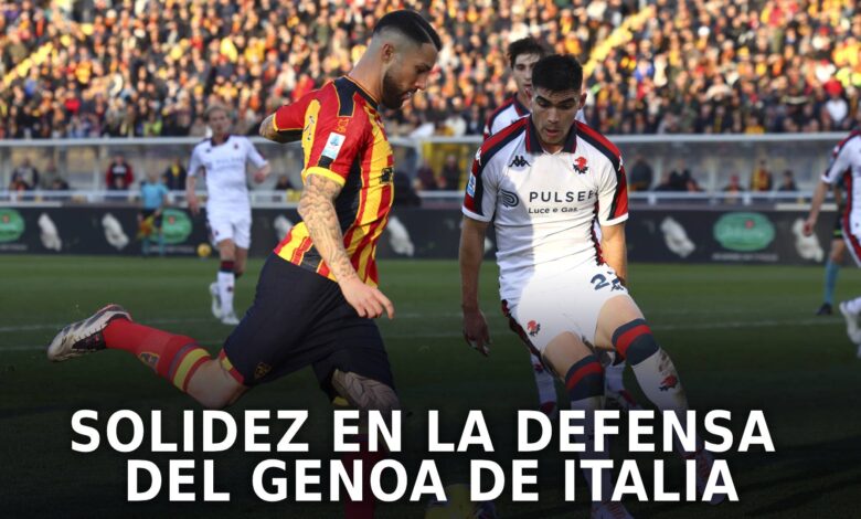 Johan Vásquez con el Genoa de Italia.