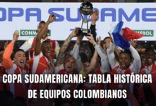 Tabla histórica de colombianos en Copa Sudamericana