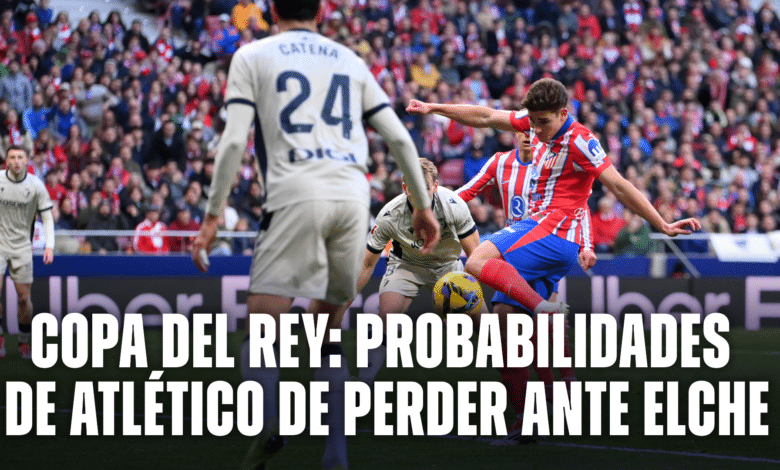 Atlético de Madrid y sus chances de caer ante Elche en la Copa del Rey.