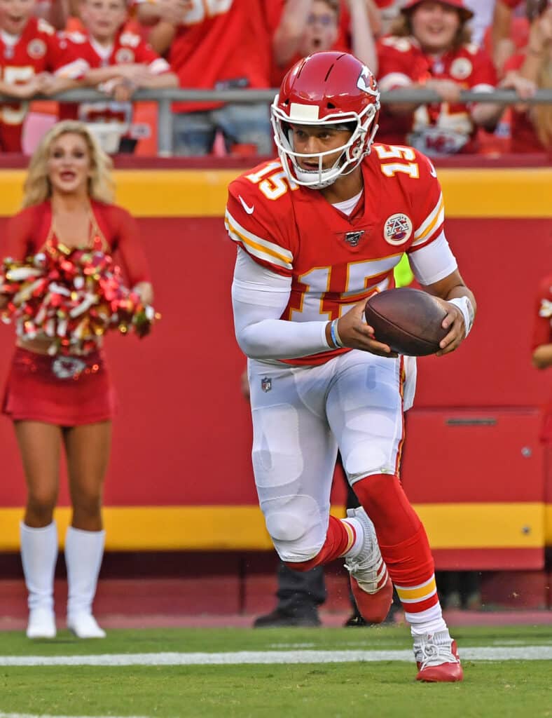 Patrick Mahomes of the Kansas City Chiefs 