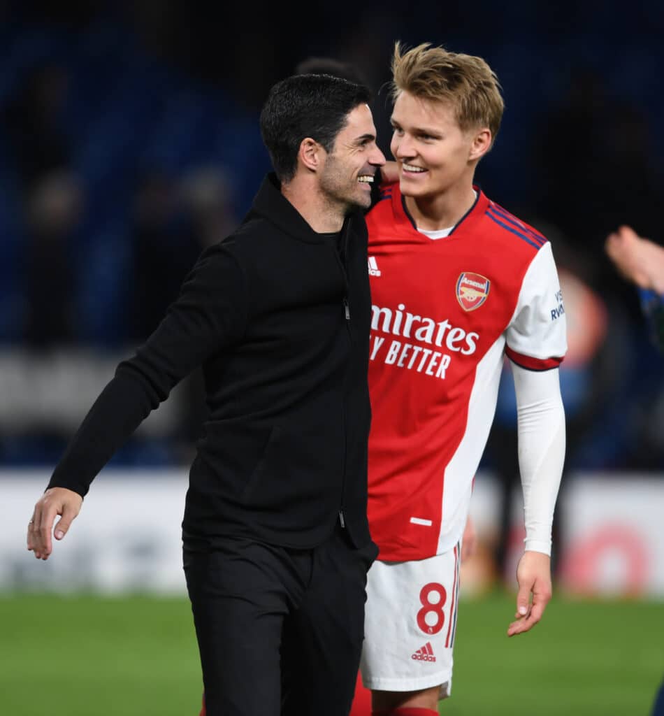 Arsenal will be without Martin Odegaard on Sunday when they face Tottenham