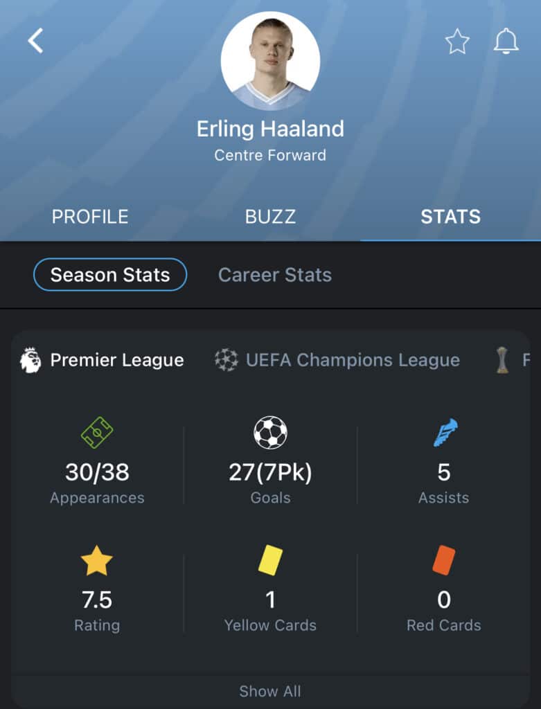 Back-to-back top scoring seasons for Erling Haaland