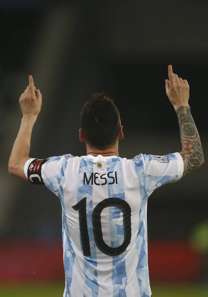 Lionel Messi of Argentina