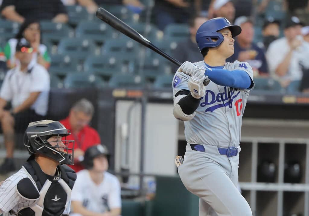 Shohei Ohtani #17 of the Los Angeles Dodgers