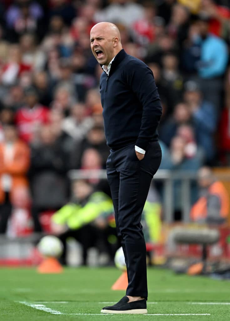 Head Coach Arne Slot of Liverpool during the Premier League match 