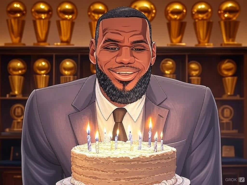 NBA LeBron James celebrating 40th birthday