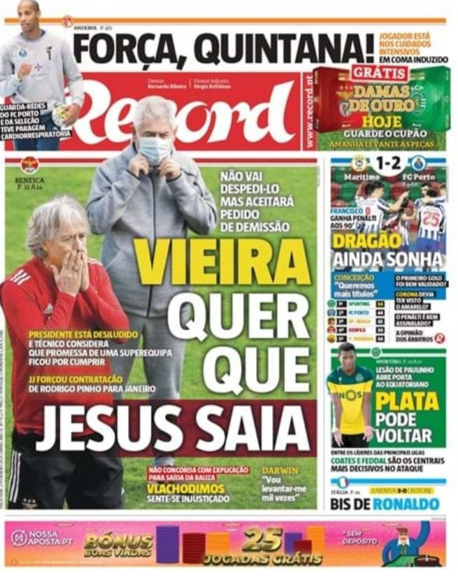 Jorge Jesus Record