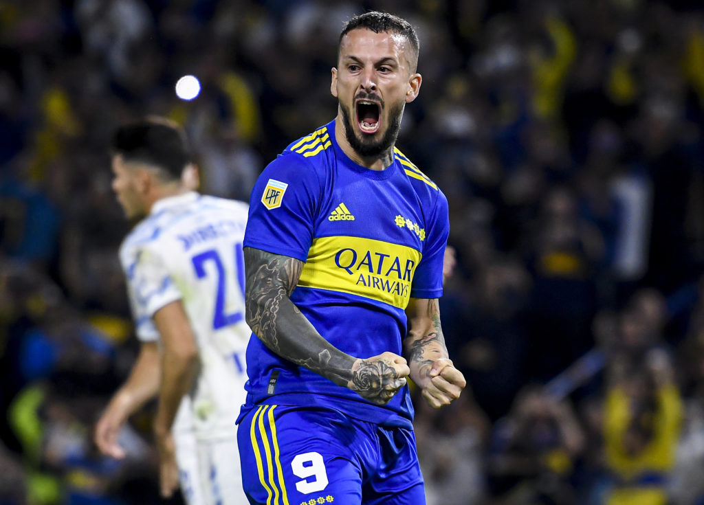 Benedetto em jogo pelo Boca Juniors